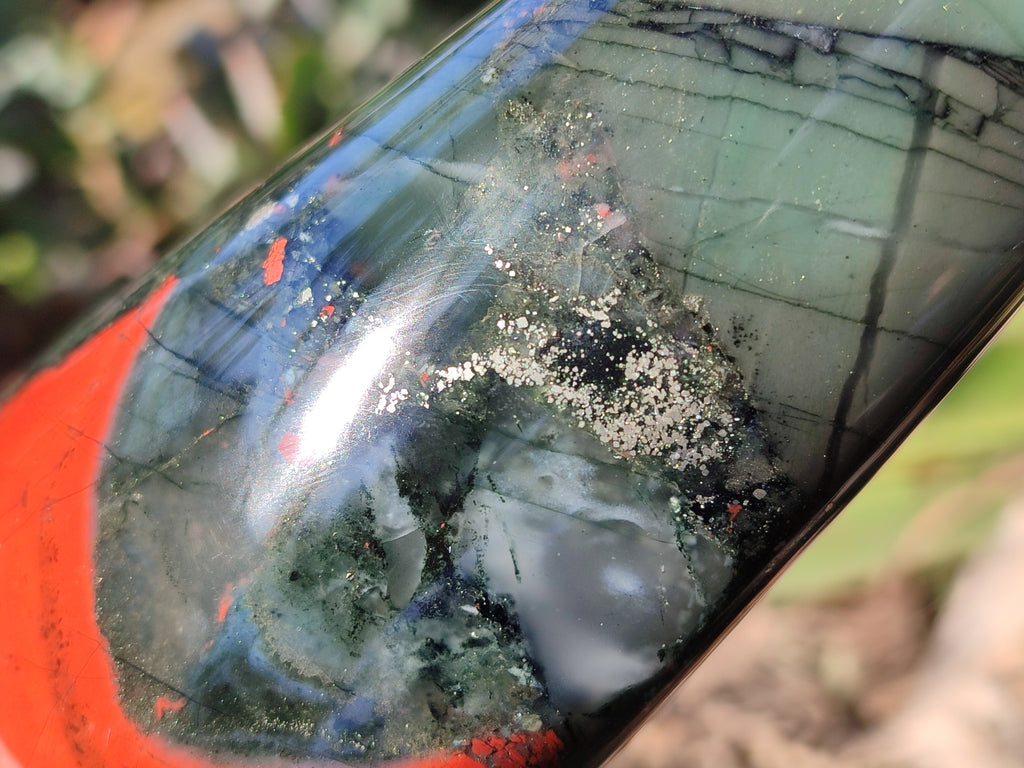 Polished Bloodstone Standing Free Forms x 2 From Swaziland - Toprock Gemstones and Minerals 