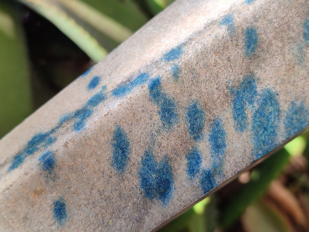 Polished Blue Spinel Spotted Quartz Tower x 1 From Madagascar - Toprock Gemstones and Minerals 