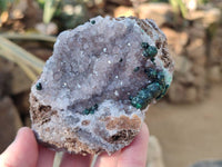 Natural Ball Malachite and Drusy Quartz On Dolomite Matrix Specimens x 3 From Kambove, Congo