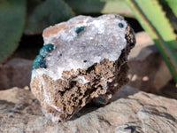 Natural Ball Malachite and Drusy Quartz On Dolomite Matrix Specimens x 3 From Kambove, Congo