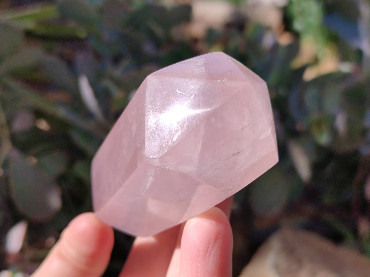 Polished Double Terminated Rose Quartz Points x 6 Ambatondrazaka, Madagascar - Toprock Gemstones and Minerals 