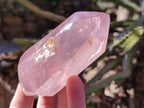Polished Double Terminated Rose Quartz Points x 6 Ambatondrazaka, Madagascar - Toprock Gemstones and Minerals 