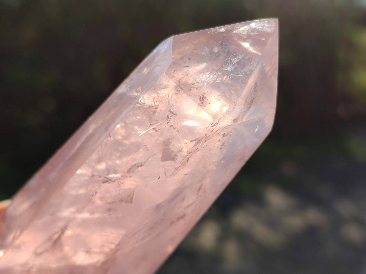 Polished Double Terminated Rose Quartz Points x 6 Ambatondrazaka, Madagascar - Toprock Gemstones and Minerals 