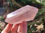 Polished Double Terminated Rose Quartz Points x 6 Ambatondrazaka, Madagascar - Toprock Gemstones and Minerals 