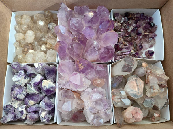 Natural Mixed Small Clusters and Single Crystals x 2.76 Kg Lot From Southern Africa