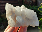 Natural White Multi Terminated Candle Quartz Clusters x 3 From Madagascar - Toprock Gemstones and Minerals 
