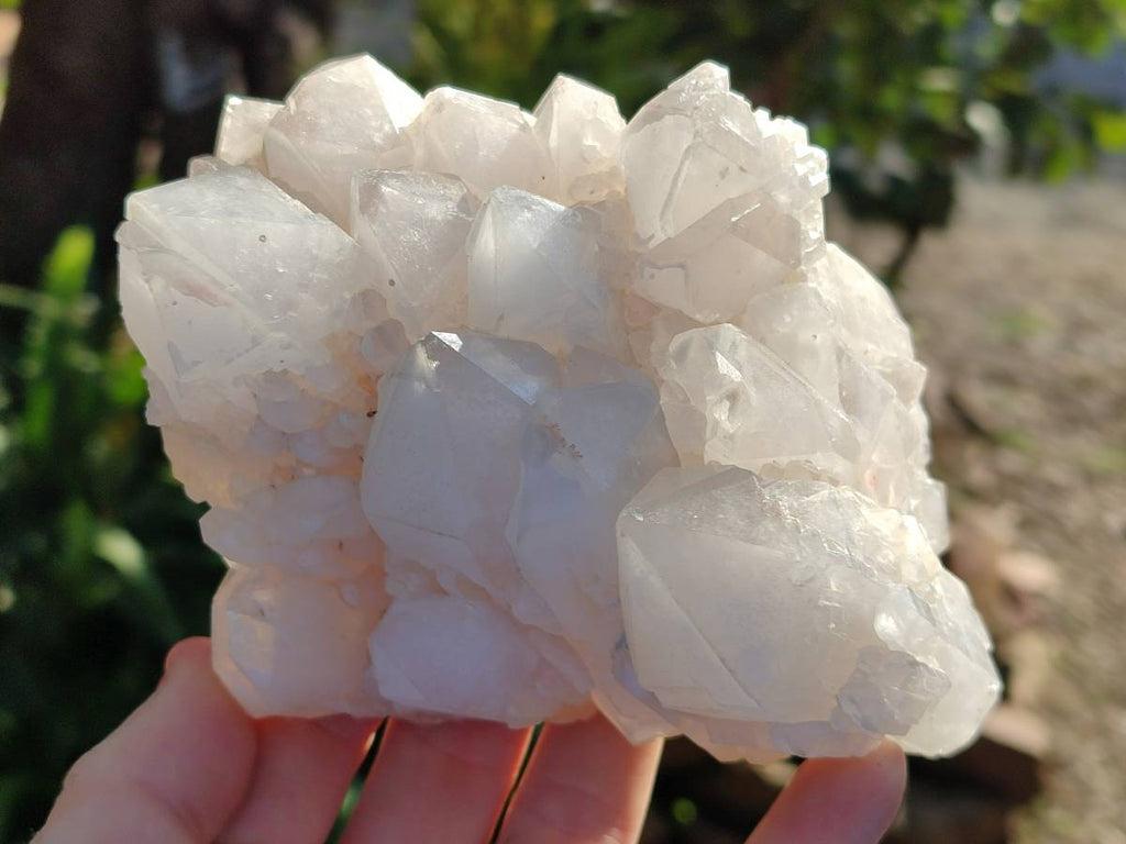 Natural White Multi Terminated Candle Quartz Clusters x 3 From Madagascar - Toprock Gemstones and Minerals 
