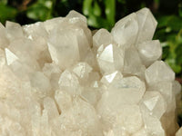 Natural White Multi Terminated Candle Quartz Clusters x 3 From Madagascar