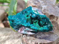 Natural Dioptase on Dolomite Matrix Specimens x 6 From Likasi, Congo - Toprock Gemstones and Minerals 