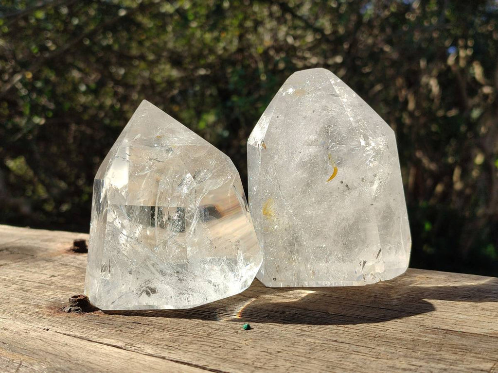 Polished Clear Quartz Crystals x 2 From Madagascar - Toprock Gemstones and Minerals 