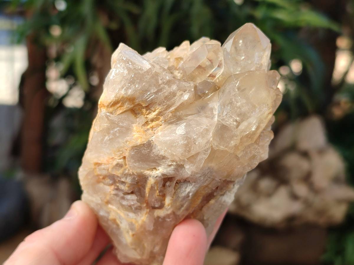 Natural Phantom Cascading Smokey Quartz Clusters x 4 From Luena, Congo - Toprock Gemstones and Minerals 