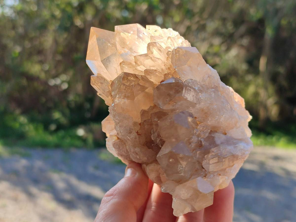 Natural Phantom Cascading Smokey Quartz Clusters x 4 From Luena, Congo - Toprock Gemstones and Minerals 
