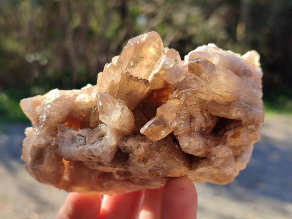 Natural Phantom Cascading Smokey Quartz Clusters x 4 From Luena, Congo - Toprock Gemstones and Minerals 