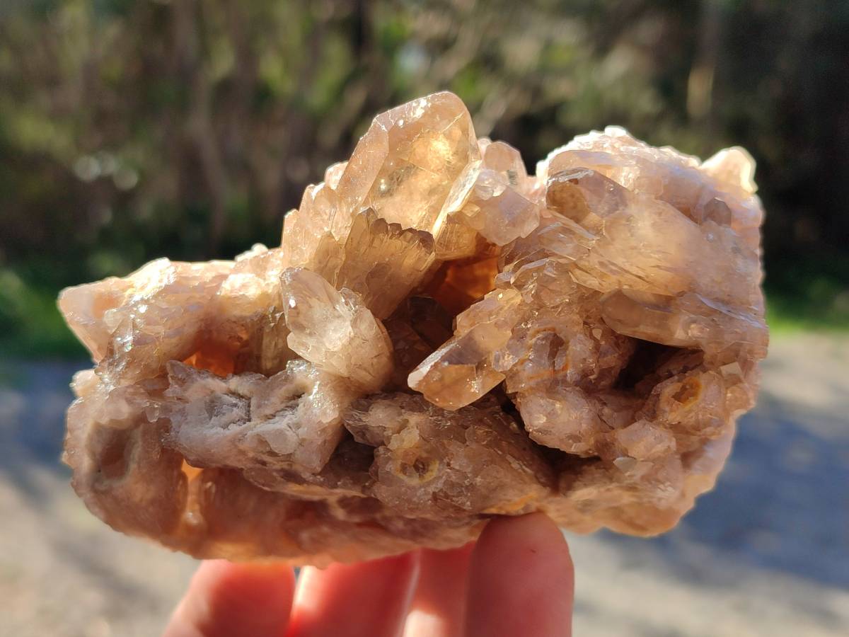Natural Phantom Cascading Smokey Quartz Clusters x 4 From Luena, Congo - Toprock Gemstones and Minerals 