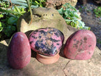 Polished Pink Rhodonite Free Forms And Hearts x 4 From Ambindavato, Madagascar - Toprock Gemstones and Minerals 