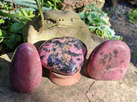 Polished Pink Rhodonite Free Forms And Hearts x 4 From Ambindavato, Madagascar - Toprock Gemstones and Minerals 