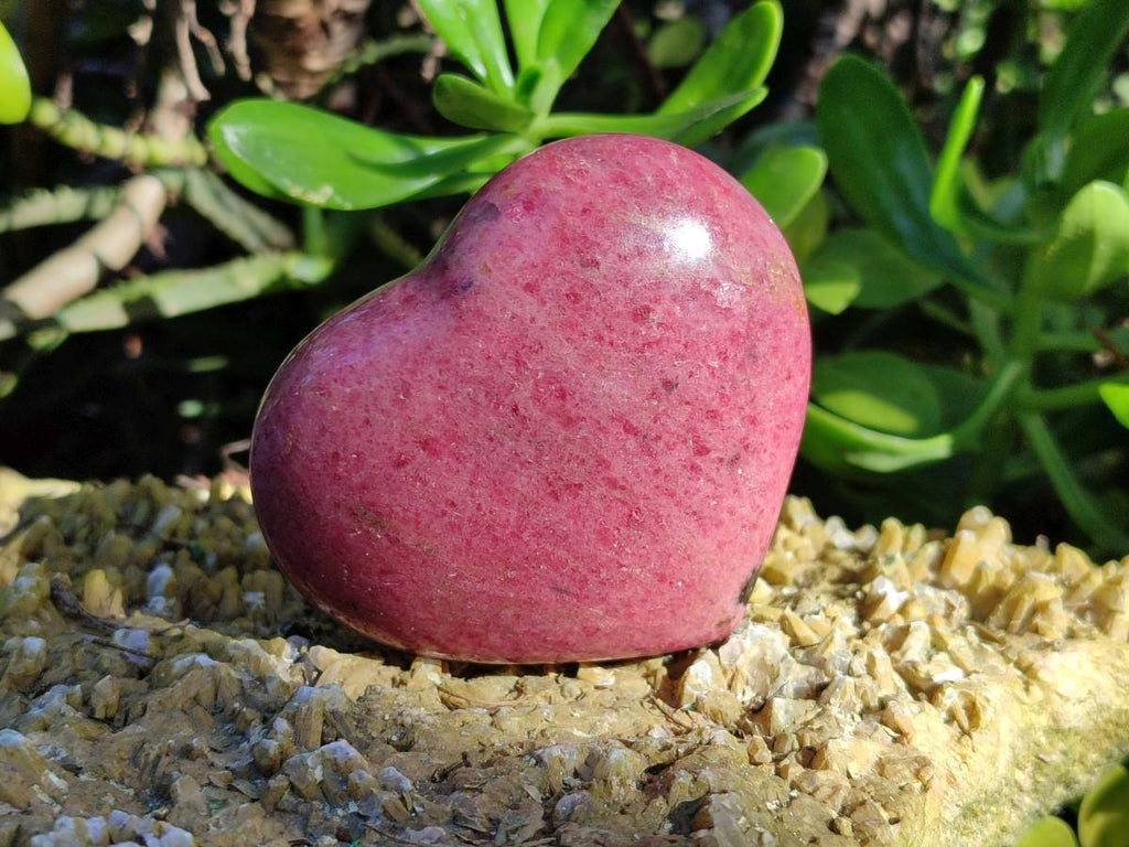 Polished Pink Rhodonite Free Forms And Hearts x 4 From Ambindavato, Madagascar - Toprock Gemstones and Minerals 