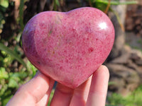 Polished Pink Rhodonite Free Forms And Hearts x 4 From Ambindavato, Madagascar - Toprock Gemstones and Minerals 