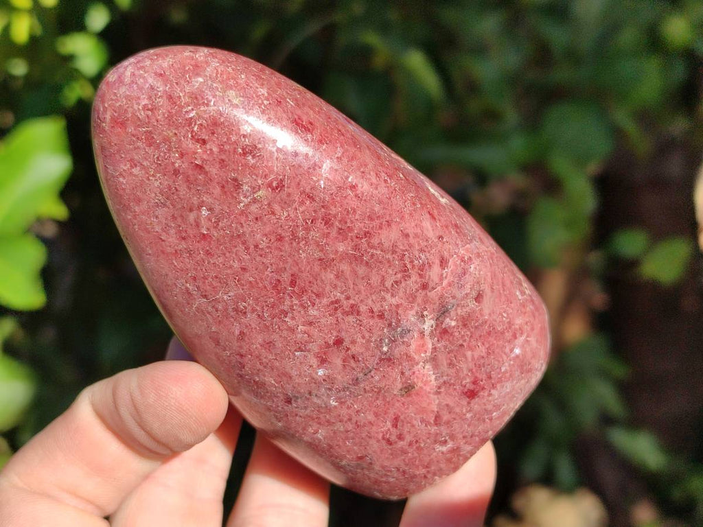 Polished Pink Rhodonite Free Forms And Hearts x 4 From Ambindavato, Madagascar - Toprock Gemstones and Minerals 