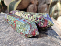 Polished Double Terminated Dragon Bloodstone Points x 4 From South Africa - Toprock Gemstones and Minerals 