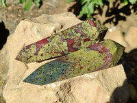 Polished Double Terminated Dragon Bloodstone Points x 4 From South Africa - Toprock Gemstones and Minerals 