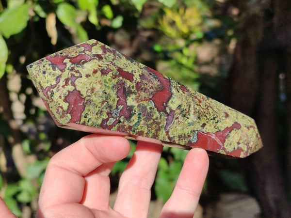 Polished Double Terminated Dragon Bloodstone Points x 4 From South Africa