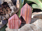 Polished Banded Tiger Iron Points x 2 From Northern Cape, South Africa - Toprock Gemstones and Minerals 