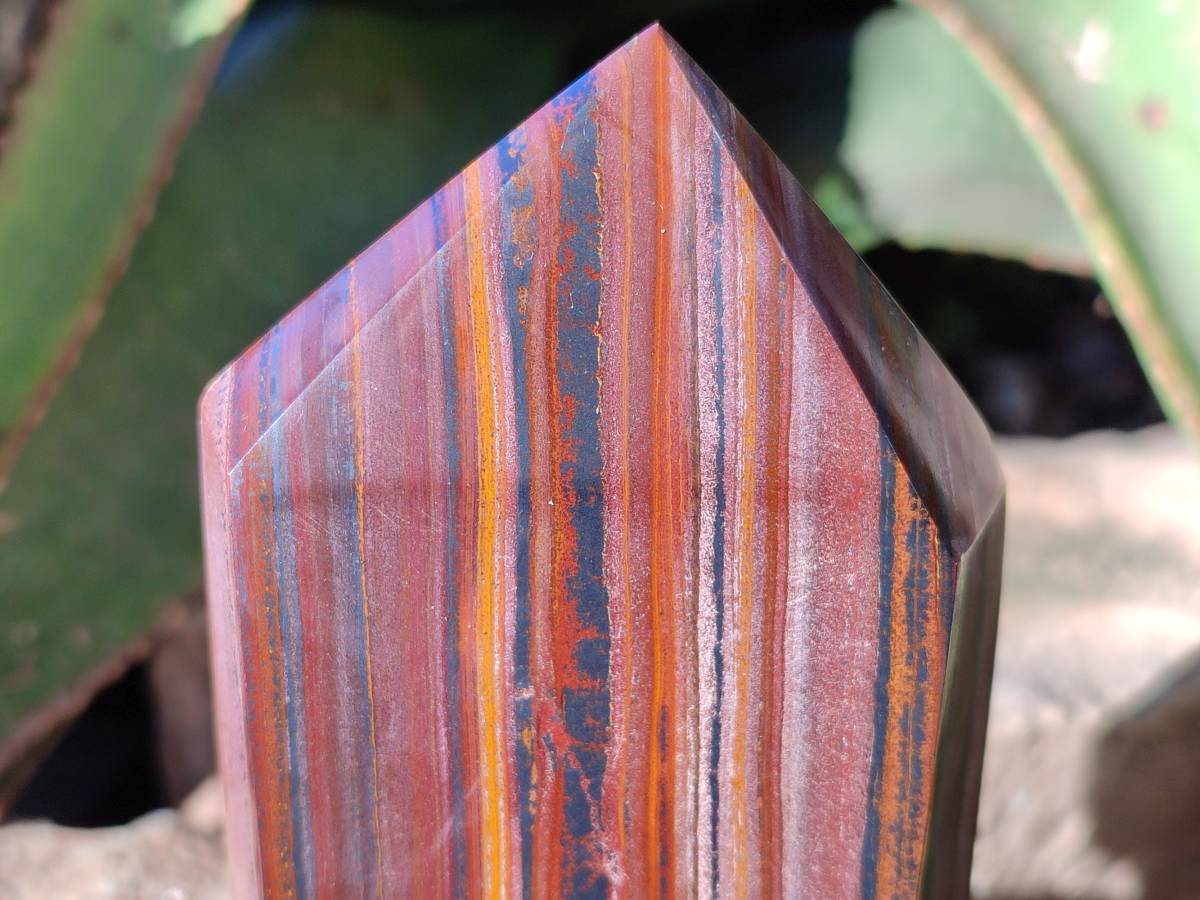 Polished Banded Tiger Iron Points x 2 From Northern Cape, South Africa - Toprock Gemstones and Minerals 