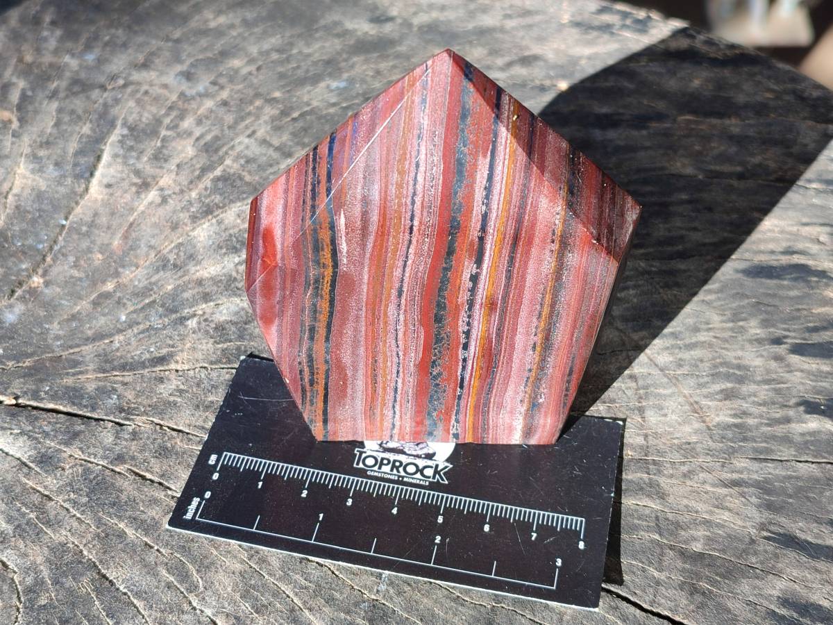 Polished Banded Tiger Iron Points x 2 From Northern Cape, South Africa - Toprock Gemstones and Minerals 