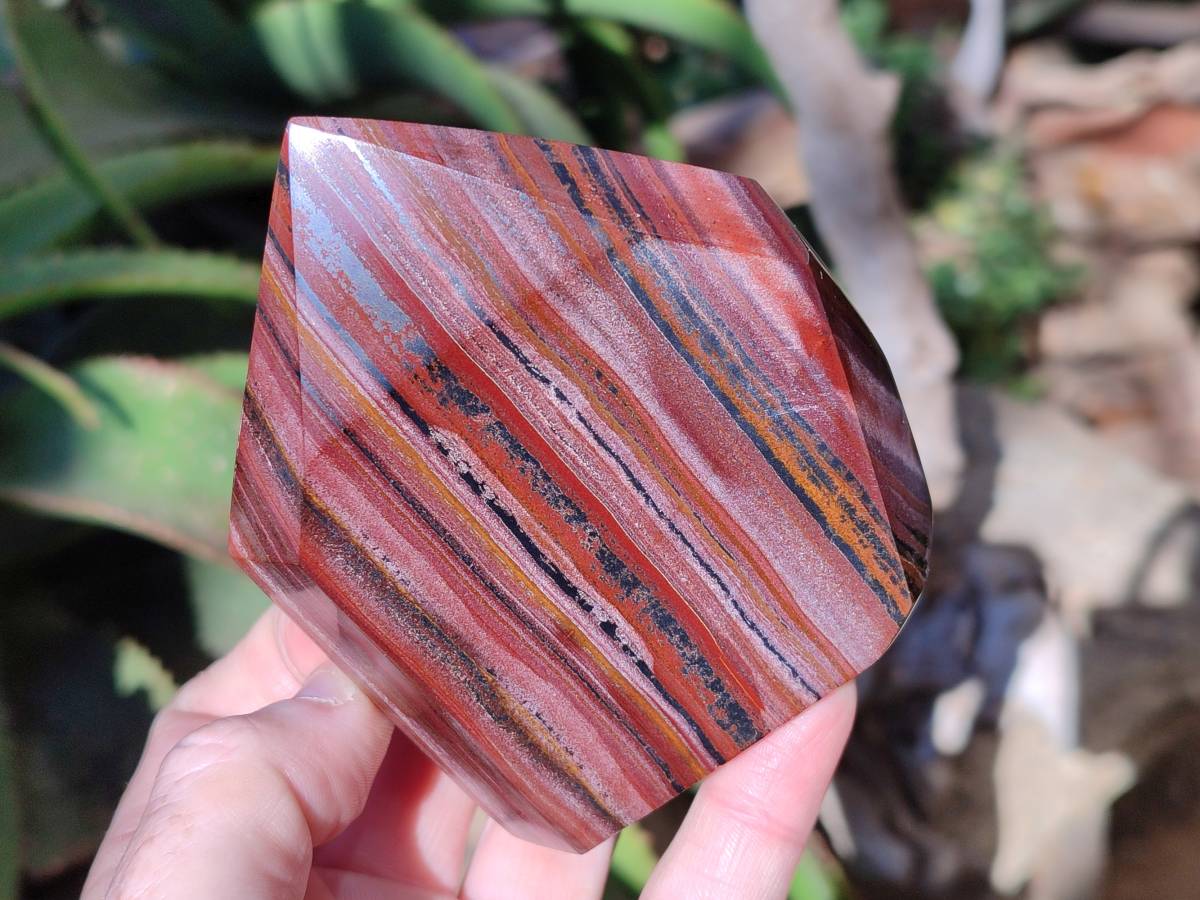 Polished Banded Tiger Iron Points x 2 From Northern Cape, South Africa - Toprock Gemstones and Minerals 