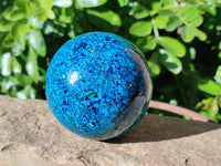 Polished Chrysocolla Conglomerate Sphere x 1 From Congo - Toprock Gemstones and Minerals 