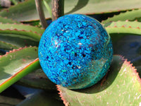 Polished Chrysocolla Conglomerate Sphere x 1 From Congo - Toprock Gemstones and Minerals 