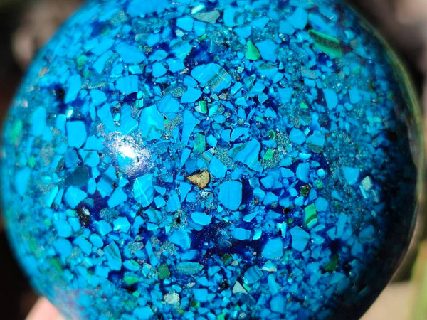 Polished Chrysocolla Conglomerate Sphere x 1 From Congo