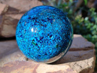 Polished Chrysocolla Conglomerate Sphere x 1 From Congo - Toprock Gemstones and Minerals 