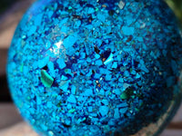 Polished Chrysocolla Conglomerate Sphere x 1 From Congo - Toprock Gemstones and Minerals 