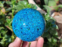 Polished Chrysocolla Conglomerate Sphere x 1 From Congo - Toprock Gemstones and Minerals 