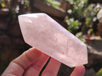 Polished Double Terminated Rose Quartz Points x 6 Ambatondrazaka, Madagascar - Toprock Gemstones and Minerals 