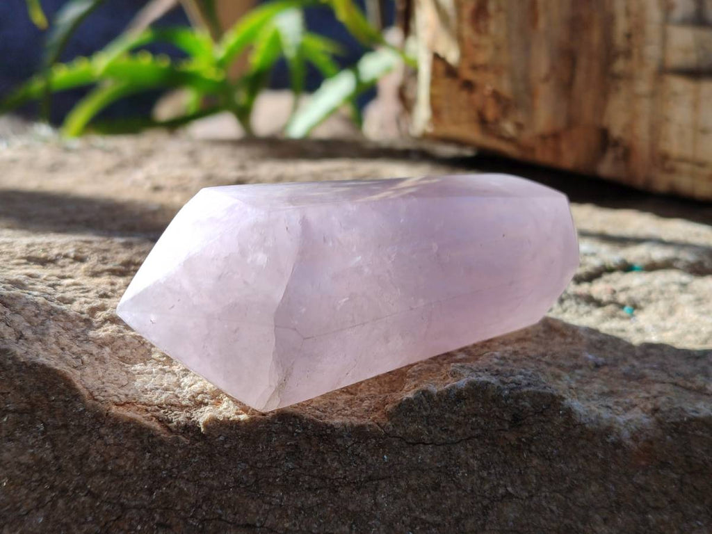 Polished Double Terminated Rose Quartz Points x 6 Ambatondrazaka, Madagascar - Toprock Gemstones and Minerals 