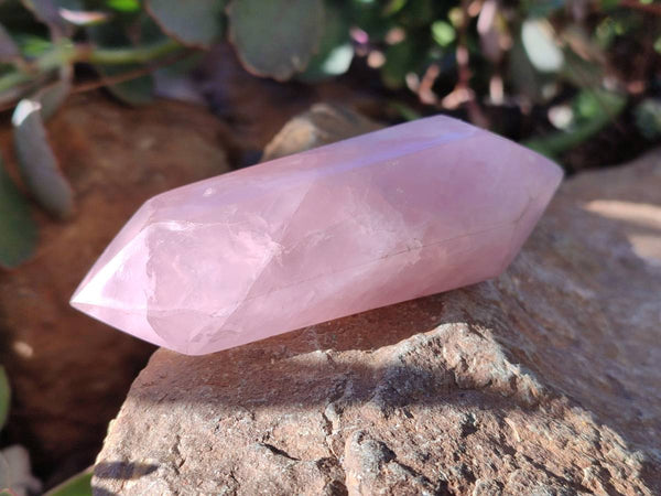 Polished Double Terminated Rose Quartz Points x 6 Ambatondrazaka, Madagascar