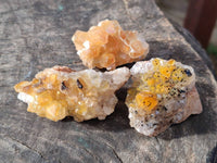 Natural Golden Limonite Quartz Clusters x 35 From Solwezi, Zambia - Toprock Gemstones and Minerals 