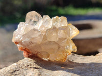Natural Golden Limonite Quartz Clusters x 35 From Solwezi, Zambia - Toprock Gemstones and Minerals 