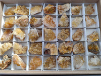 Natural Golden Limonite Quartz Clusters x 35 From Solwezi, Zambia - Toprock Gemstones and Minerals 