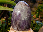 Polished Chevron Amethyst Standing Free Form x 2 From Ankazobe, Madagascar - Toprock Gemstones and Minerals 