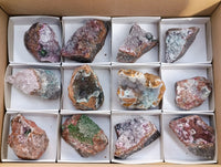 Natural Drusy Salrose With Chrysocolla And Malachite Specimens x 12 From Kakanda, Congo - Toprock Gemstones and Minerals 