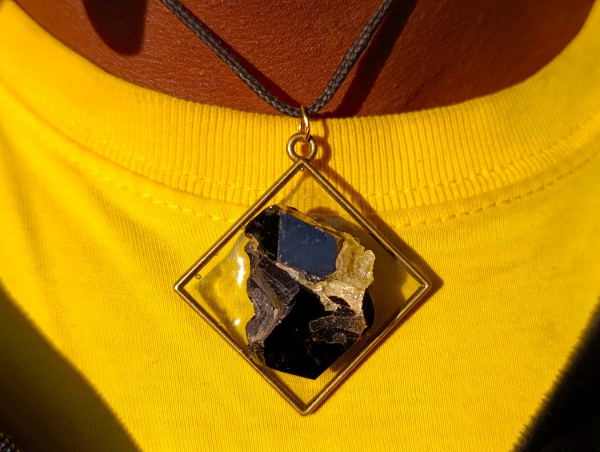 Hand Made Specially Selected Mixed Crystal Pendants - Set in Resin x 6 From Southern Africa - Toprock Gemstones and Minerals 