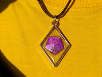 Hand Made Specially Selected Mixed Crystal Pendants - Set in Resin x 6 From Southern Africa