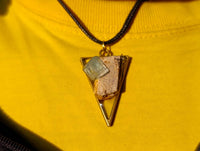 Hand Made Specially Selected Mixed Crystal Pendants - Set in Resin x 6 From Southern Africa