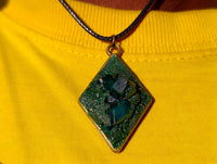 Hand Made Specially Selected Mixed Crystal Pendants - Set in Resin x 6 From Southern Africa