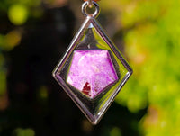 Hand Made Specially Selected Mixed Crystal Pendants - Set in Resin x 6 From Southern Africa