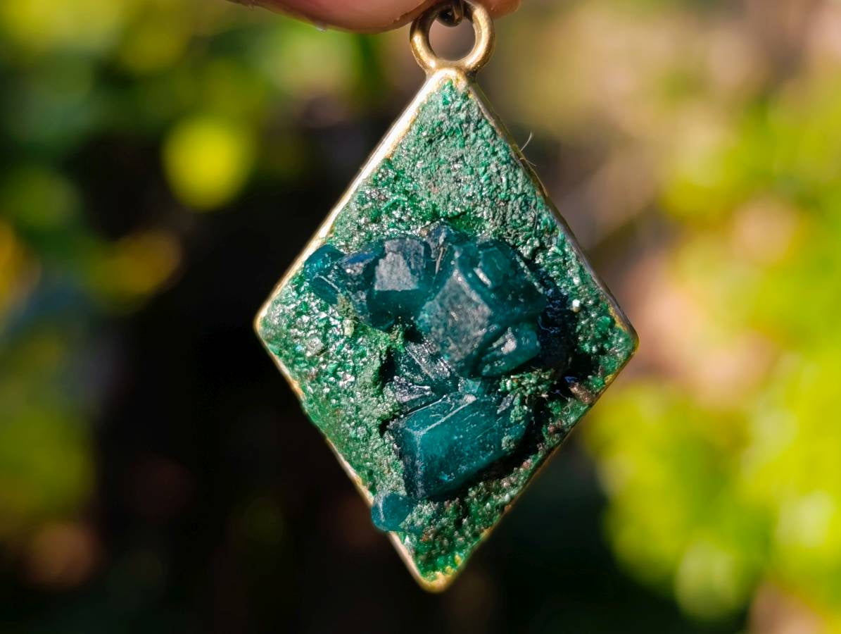 Hand Made Specially Selected Mixed Crystal Pendants - Set in Resin x 6 From Southern Africa - Toprock Gemstones and Minerals 